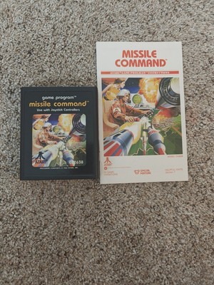Missile Command (Atari 2600, 1981) With Manual  Working Video Game Tested