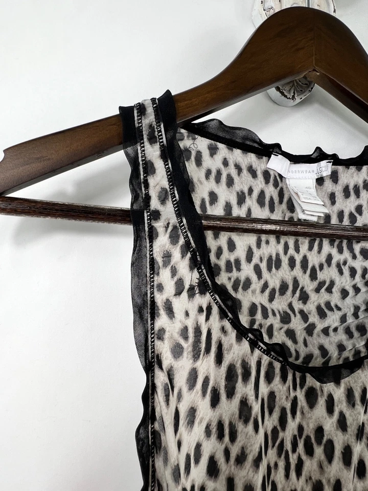 Top Just Cavalli Años 90/00 Legend Leopardo Transparente Talla XS Foto 2 de 4