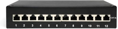 Digitus Patchpanel DN-91612S-EA, Cat 6A, 10 Zoll, 12 Port