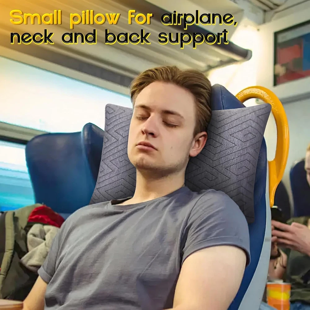 Travel Pillow Memory Foam Small Pillow for Camping Airplane Car Support Travel Pillow Memory Foam Small Pillow for Camping Airplane Car Support