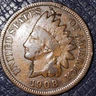 1908 Indian Head Penny/Cent (VG : Minor Corrosion) : Comb. Shipping
