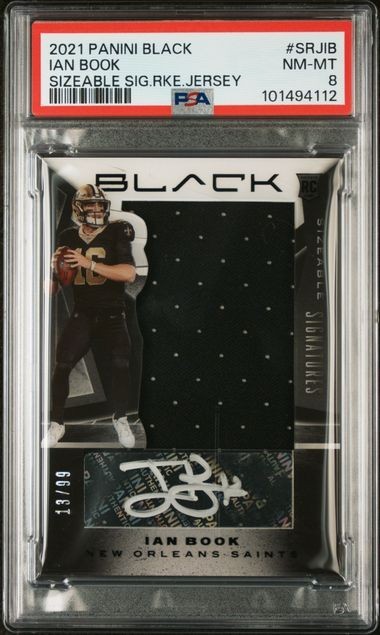 Ian Book Panini Black Sizeable Signatures Rookie Jersey #SRJIB Silver