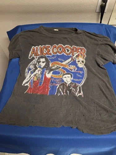 70s Alice Cooper Flush the Fusion Madhouse Rock Doub 1970s vintage concert t-shirt, vintage, single stitch, B+ condition