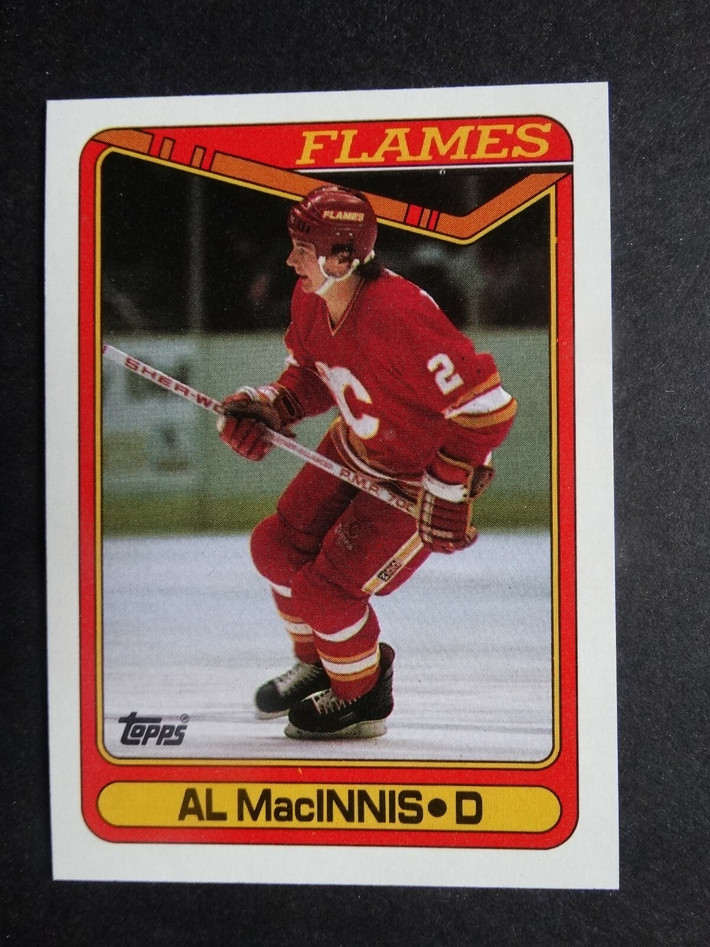 1990-91 Topps #127 Al MacInnis Calgary Flames Hockey Trading Card