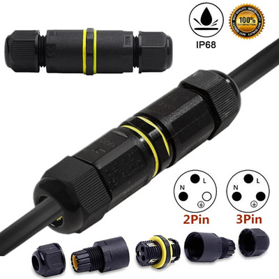 IP68 Wasserdicht Elektrischer Draht Kabelverbinder Außen Unterwasserstecker 2,3Pins