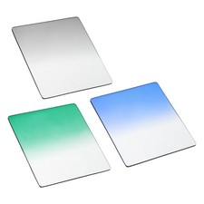 3Pcs Reverse GND Filter Graduated Neutral Density Lens Filter, Gray/Blue/Green
