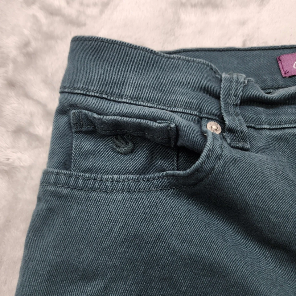 Jeans Gloria Vanderbilt para mujer 6 verdes Amanda tiro alto pierna cónica elastizada denim Foto 2 de 4
