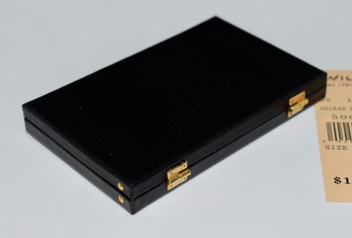 Wilsons Leather The Mini Case Valigetta Nera Porta Biglietti da Visita ~ NOS - Foto 3 di 4