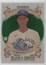 2021 Topps Allen & Ginter Chrome Green Refractor /99 Nate Pearson #113 1pp3