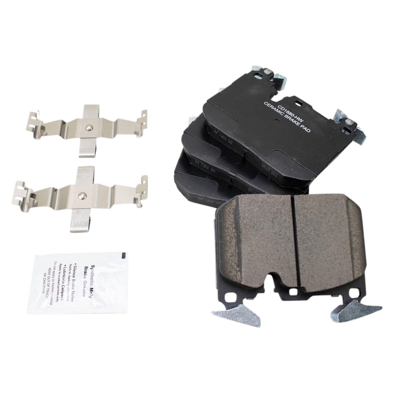 For BMW i8 2014-2020 TRQ BFA82158 Ceramic Front & Rear Disc Brake Pads
