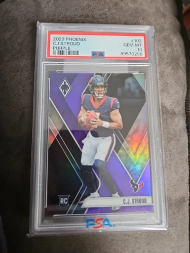 2023 Phoenix CJ Stroud PURPLE RC 67/125 Grade 10