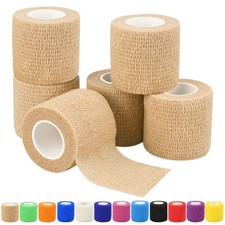 2" Self Adhesive Bandage Wraps, 6pcs 5 Yard 2 Inch, Skin Color