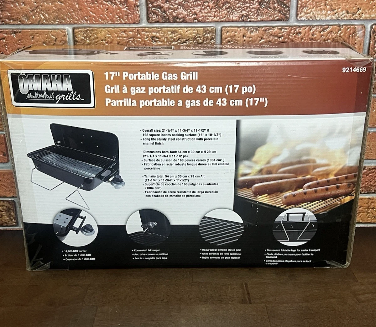 OMAHA GRILLS 17" Portable Gas Grill Tabletop Outdoor Grill 9214669 - Brand New
Opens in a new window