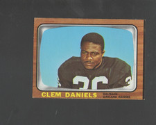 1966 Topps Football Card #107 Clem Daniels-Oakland Raiders Ex Mint Card