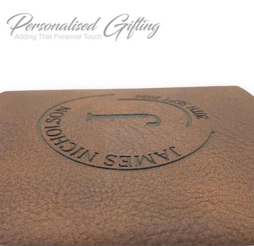 Personalised Leather Hip Flask 6oz Engraved Wedding Hipflask Groomsman Best Man - Picture 5 of 12