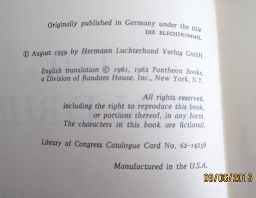Vintage "The Tin Drum" by Guenter Grass Hardback 1963 - Picture 9 of 11