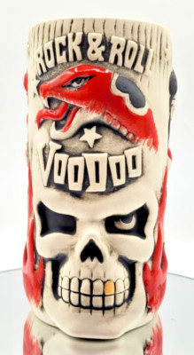 Vince Ray Voodoo Rock N Roll Tiki Mug By Tiki Farm VooDoo Snake Girls 