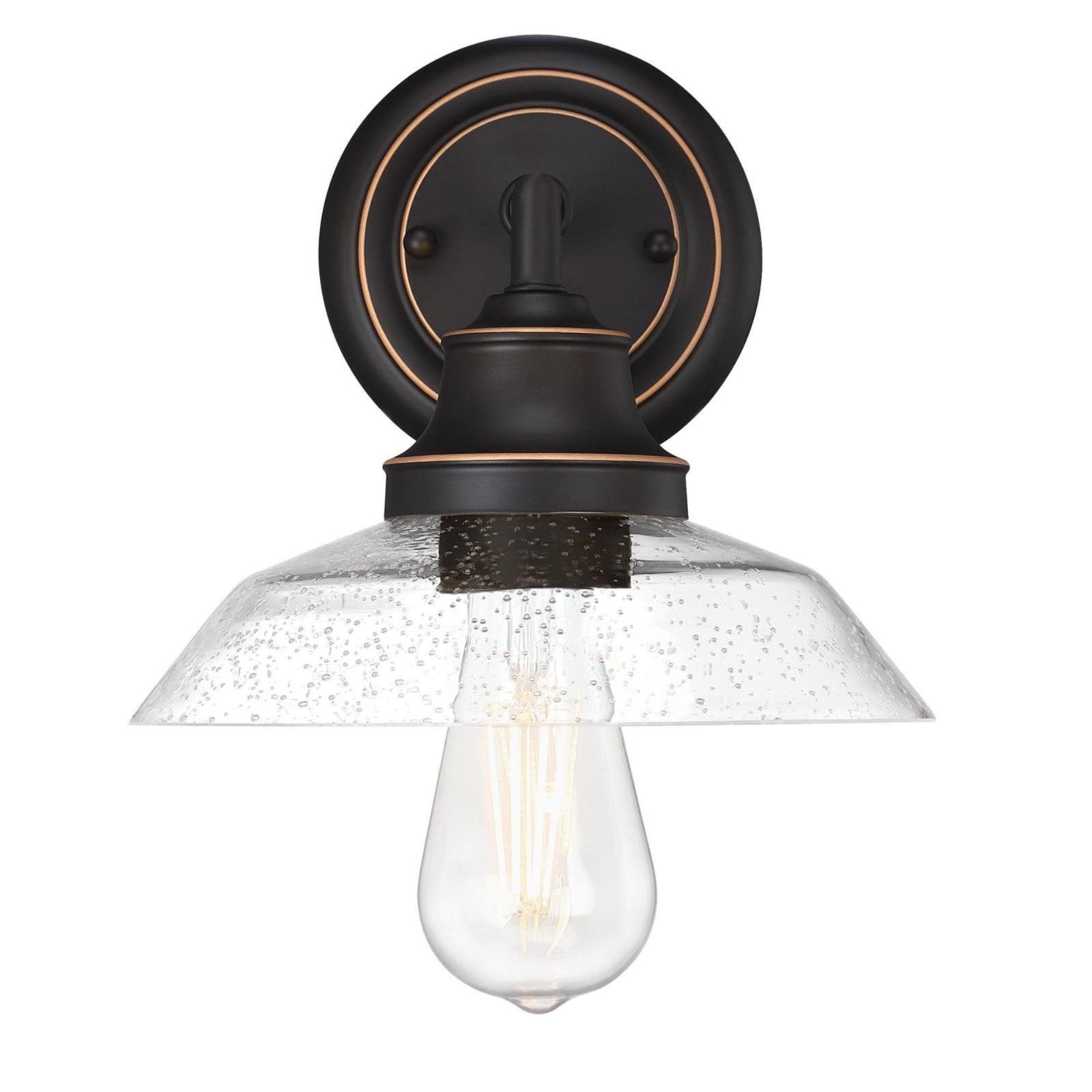 Westinghouse 6116500 Iron Hill 8" Tall Wall Sconce - Oil-Rubbed Bronze /