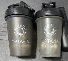 Optavia Lot Of 2 Blender Bottles/ Shakers W/ Whisks Euc