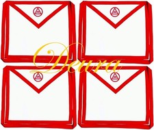 4 x MASONIC HOLY ROYAL ARCH WHITE Embroidered DUCK CLOTH APRON DMA-1200