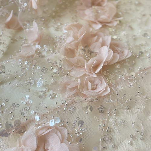 Ausverkauf Abendkleid Kostüm Spitze Tüll Blumen Stickerei Röcke Stoff 1 - Bild 6 von 6