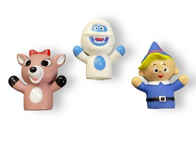Rudolph the Red-Nosed Reindeer Set of Finger Puppets - Bumble Hermey & Clarice