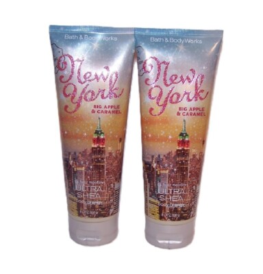 Bath & Body Works Big Apple & Caramel Ultra Shea Body Cream New York Lot of 2