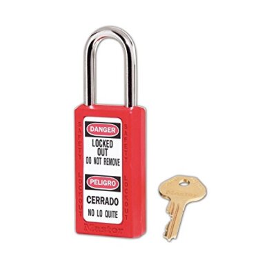 MASTERLOCK 470-411RED 6 PIN TUMBLER PADLOCK KEYED DIFF SAFETY LOCK