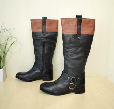 tolle Laceys London Stiefel Gr. 41 m. Zierharness u. Anziehschlaufen - neu