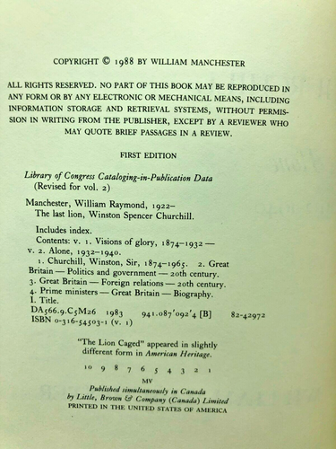 3 SELTENE BÜCHER! DIE LETZTE LÖWE TRILOGIE Winston Churchill 1874-1965 von W. MANCHESTER - Bild 6 von 12