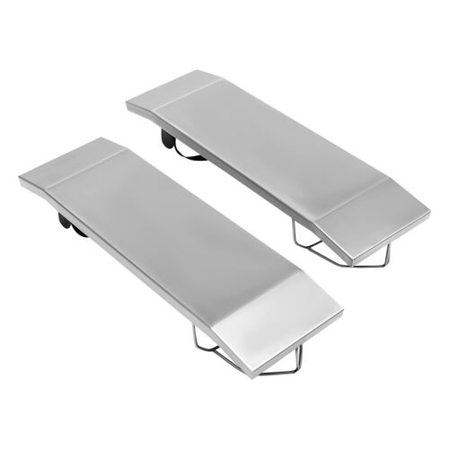 Coppia Ginocchiere Scorrevoli 28" x 8" in Calcestruzzo 2pz Scorrevoli Inox con Pastiglie - Foto 8 di 14