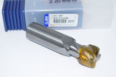 NEW GARR 13370 230M 1'' EM SQ 4 FLUTE S/E SMG Carbide End Mill 