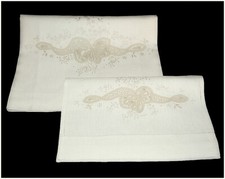 ASCIUGAMANI PURO LINO RICAMO A