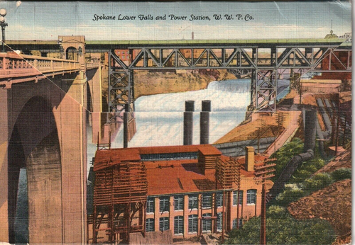 Spokane Washington Souvenir Postcard Picture Folder World War II 1943 Curt Teich - Picture 4 of 4
