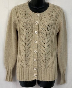 tan button up sweater