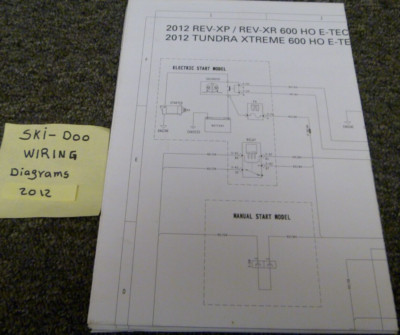 2012 Ski-Doo Tundra Xtreme 600 HO E-TEC Snowmobile Electrical Wiring Diagrams