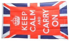 Fahne Großbritannien Keep calm and carry on Flagge britische Hissflagge 90x150cm