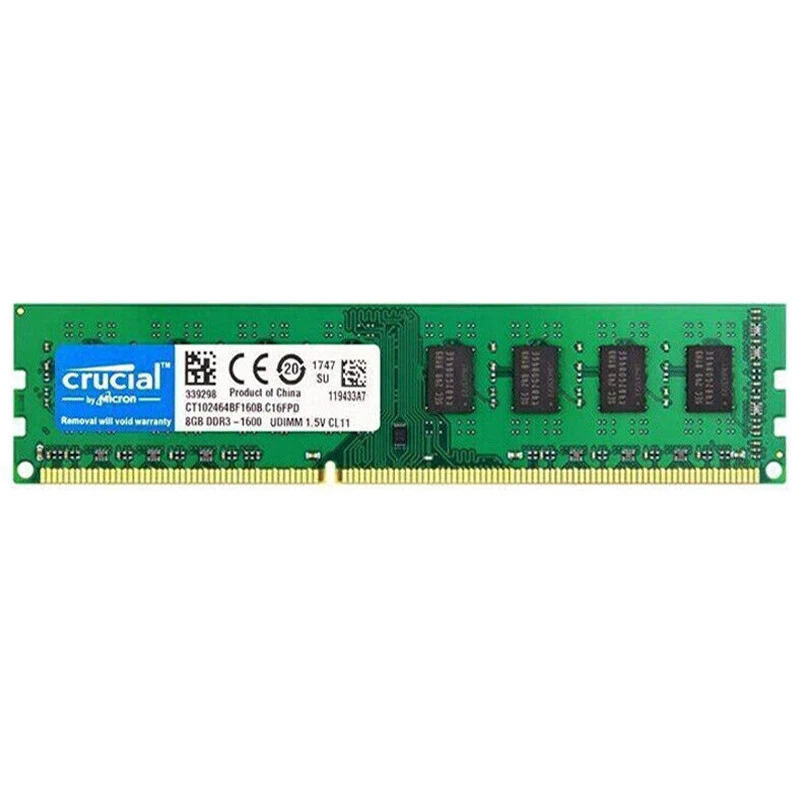 CRUCIAL DDR3 1600MHz 16GB (2x 8GB) PC3-12800 Desktop 240pin DIMM Memory RAM 16GB - Image 2 of 4