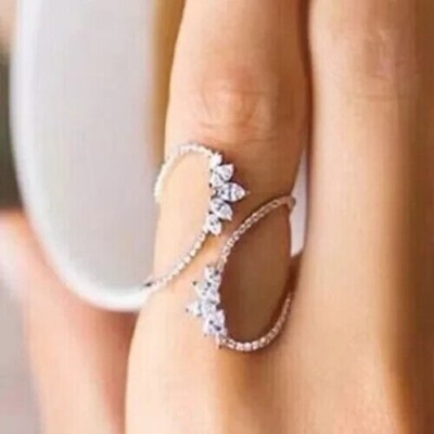 2.00Ct Simulated Diamond Party Wear Womens Ring 14k White Gold Finish