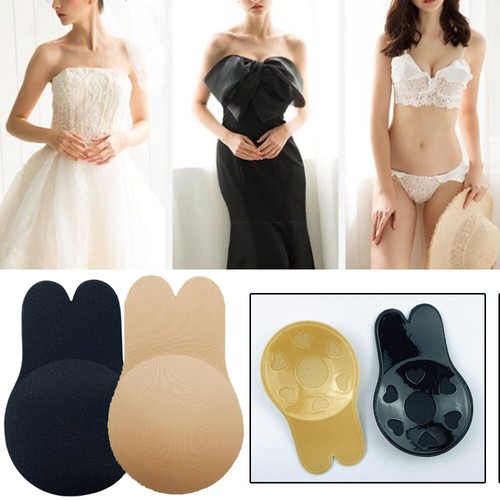 Women Bra Strapless Backless Silicone Stick On Push Up Invisible Adhesive Bra" - Picture 7 of 18