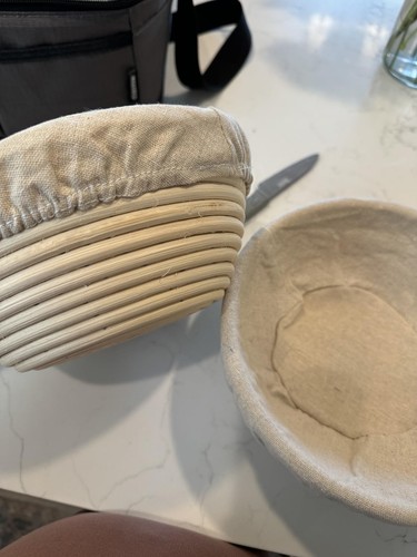 Bread Proofing Baskets Set of 2 8.5 Inch round Dough Proofing Bowls W/Liners Per - Picture 10 of 19