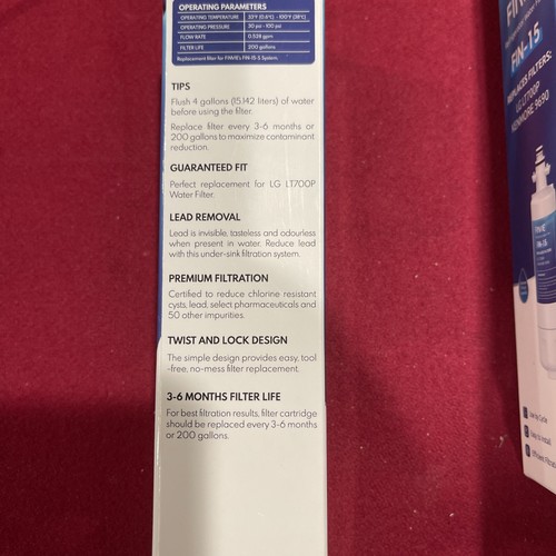 (3) FINVIE FIN-15 Refrigerator Water Filters LG LT700P Kenmore 9690 - Picture 3 of 3