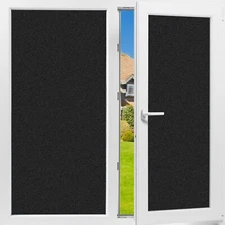Blackout Privacy Window Film 100% Light Blocking Anti-UV Static Cling
