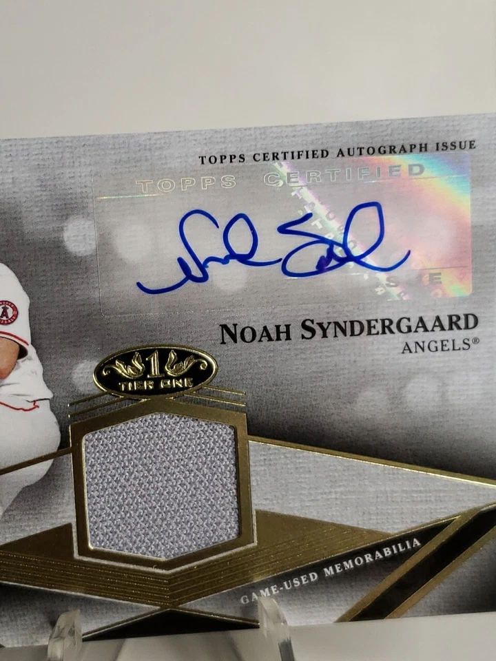 Noah Syndergaard 2022 Topps Tier One Tier One Auto Relics 01/99 LA Angels - Image 3 of 4
