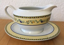 Tirschenreuth Lemon Olive Edition 2000 Sauciere mit Unterteller WIE NEU