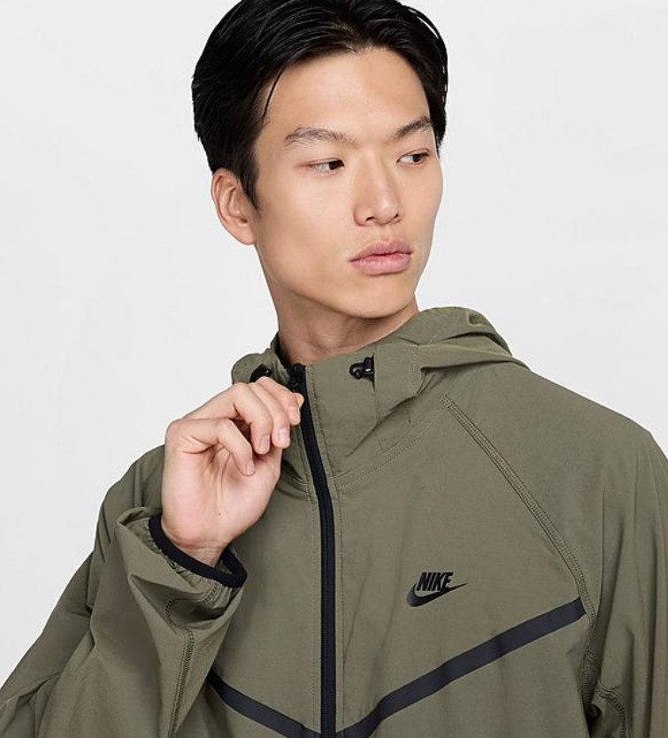 Nike Tech Woven Windrunner Jacket Lightweight Olive Men's Size Small S RRP £110 image 2