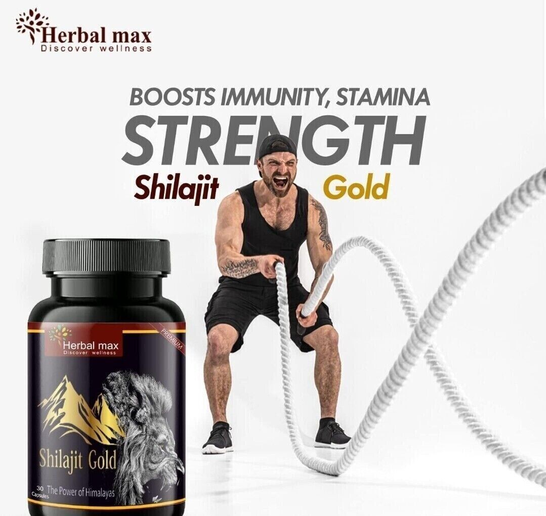 Shilajit Or 100% Pur - Complément Vitalité Endurance - 60 Capsules - Ingrédients Ashwagandha Et Acide Fulvique