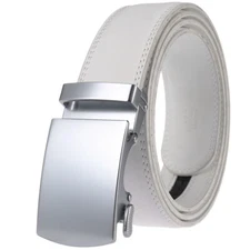 Luxury Men's Automatic Buckle Belt Real Leather Belt Ratchet Strap Gift Jeans