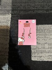 HELLO KITTY CLAIRE'S ENAMEL VALENTINE'S DAY EARRINGS ENVELOPE HEART CHAIN NEW
