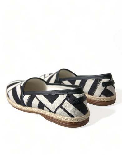 Dolce & Gabbana Chic Gestreift Leinen Herren Espadrille Authentisch - Bild 4 von 6